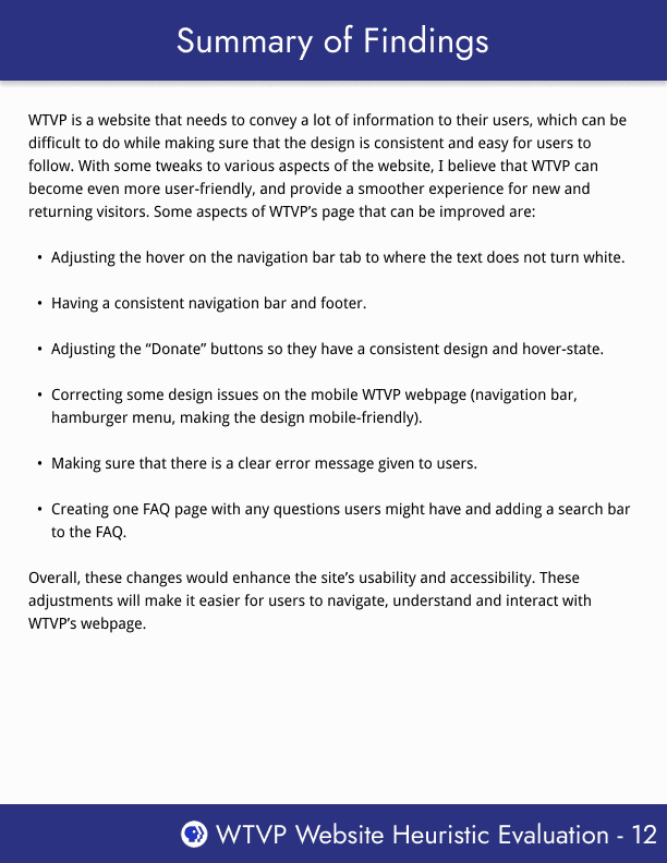 Summary of Findings